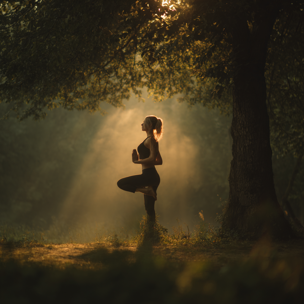 Йога інструктор демонструє асану